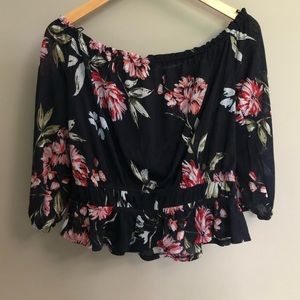 Dynamite off the shoulder floral shirt